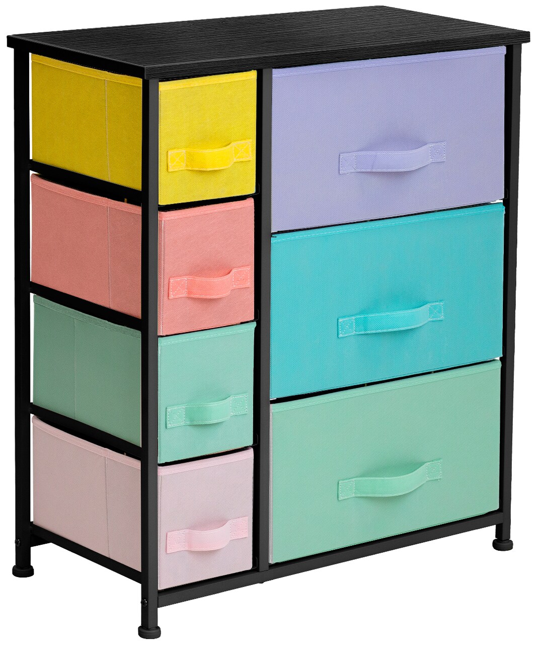 Sorbus Dresser with Drawers - Furniture Storage Tower Unit for Bedroom, Hallway, Closet, Office Organization - Steel Frame, Wood Top, Easy Pull Fabric Bins